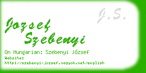 jozsef szebenyi business card